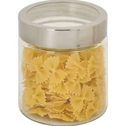 Gifi Bocal en verre transparent couvercle inox 800ml - Ø11xH.12cm