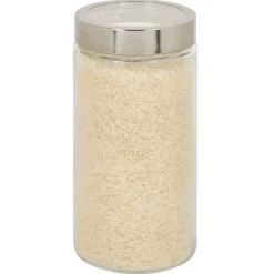 Gifi Bocal en verre transparent couvercle inox 1,6L - Ø11xH.22cm