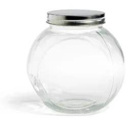 Gifi Bocal en verre transparent couvercle métal 2000ml - 16x11,5xH.16cm