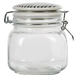 Gifi Bocal hermétique carré verre couvercle motif ethnique 750 ml