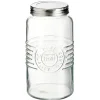 Gifi Bocal hermétique rond transparent avec couvercle en métal H17 cm