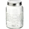 Gifi Bocal hermétique rond transparent avec couvercle en métal H13 cm
