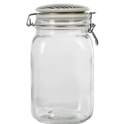 Gifi Bocal hermétique transparent avec couvercle design ethnique 1,5 L