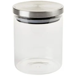 Gifi Bocal hermétique verre transparent couvercle métal silicone