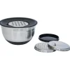 Gifi Bol à mixer inox avec base silicone et 3 râpes Ø22xH11,2cm