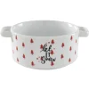 Gifi Bol à soupe blanc motif sapin rouge inscription Let it snow