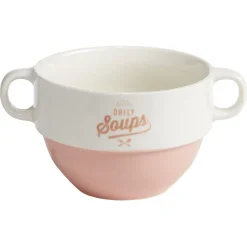Gifi Bol à soupe en faïence bicolore 600 ml
