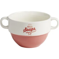 Gifi Bol à soupe en faïence bicolore 600 ml