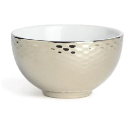 Gifi Bol céramique argenté, Ø 11 cm, 2 modèles