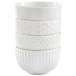 Gifi Bol embossé blanc x4