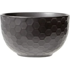 Gifi Bol en grès noir x4