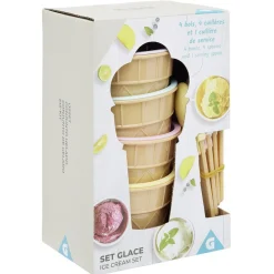 Gifi Bol et cuillère à glace x4
