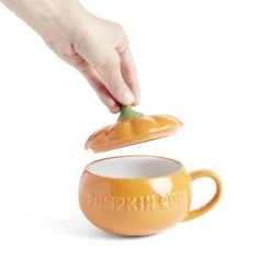 Gifi Bol forme citrouille avec couvercle et poignée Ø14cm