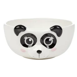 Gifi Bol forme tête de panda en faïence noir et blanc