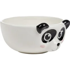 Gifi Bol forme tête de panda en faïence noir et blanc