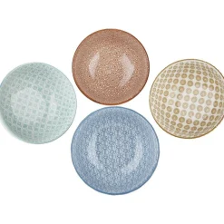 Gifi Bol japonais motif géométrique 4 couleurs x4