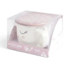Gifi Bol jumbo 62cl avec cuillère et couvercle blush girly
