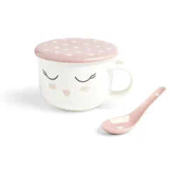 Gifi Bol jumbo 62cl avec cuillère et couvercle blush girly