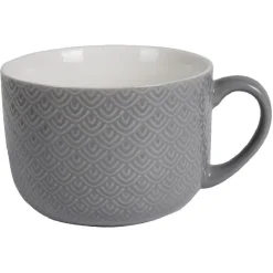 Gifi Bol jumbo motifs gris blanc