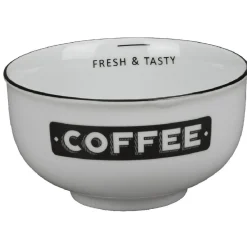 Gifi Bol petit déjeuner blanc message coffee noir Bakery