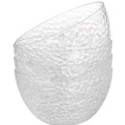 Gifi Bol plastique transparent martelé x4