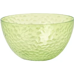 Gifi Bol plastique vert martelé x4