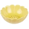 Gifi Bol saladier forme fleur dolomite jaune Ø16xH7,5cm