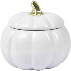 Gifi Bonbonnière Halloween forme citrouille porcelaine blanc Ø18 cm