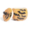 Gifi Bonbonnière Halloween 1L citrouille orange chauve-souris noires Ø13,5xH15,8cm