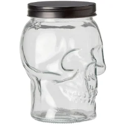 Gifi Bonbonnière transparente design Tête de mort Halloween 1,5L