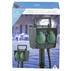 Gifi Accessoires Électriques^Borne 4 prises à planter