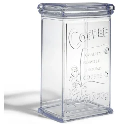Gifi Boîte à café 500g en plastique transparent 11,5x9xH19cm
