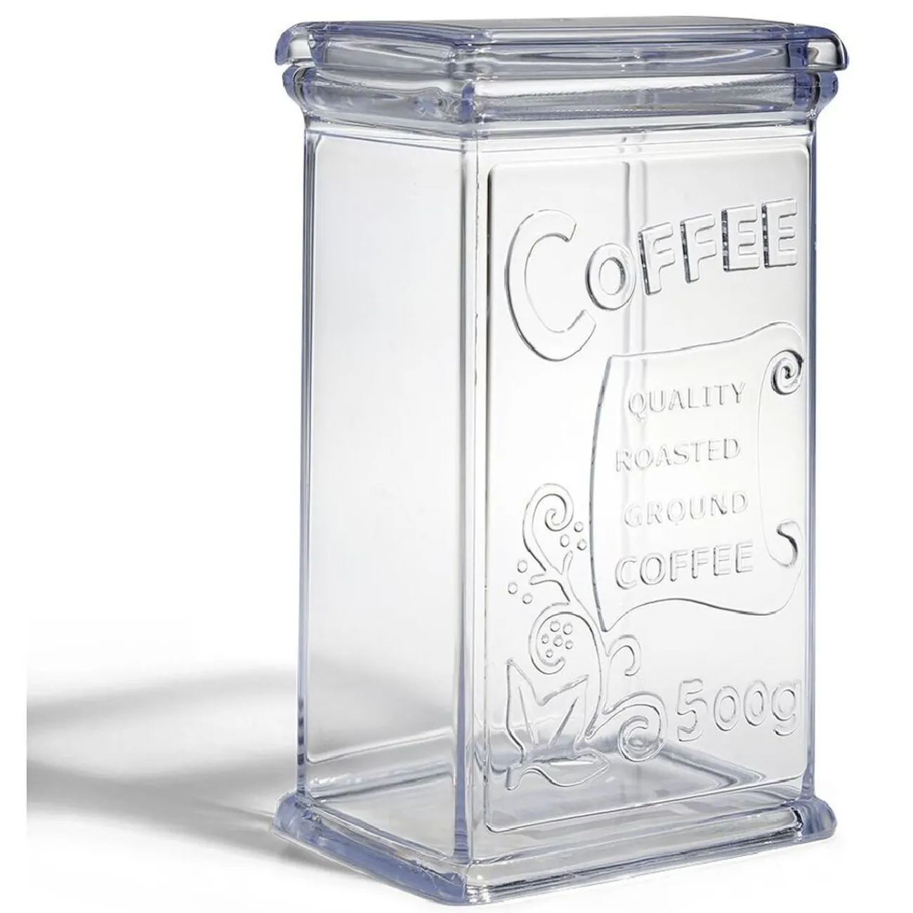 Gifi Boîte à café 500g en plastique transparent 11,5x9xH19cm