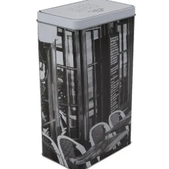 Gifi Boîte à café rectangulaire design bistrot noir et blanc