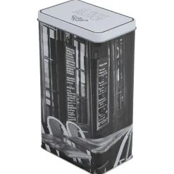 Gifi Boîte à café rectangulaire design bistrot noir et blanc