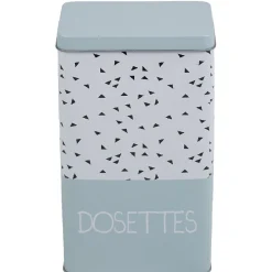 Gifi Boîte à café rectangulaire vert d'eau blanc et noir