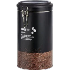 Gifi Boîte à café ronde en étain avec couvercle plastique - Ø11xH.20cm