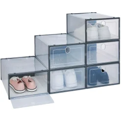 Gifi Rangement|Boîte à chaussures plastique transparent x2