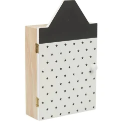 Gifi Rangement|Boîte à clé maison blanc et noir