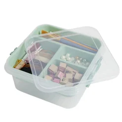 Gifi Rangement|Boîte à compartiments 2 niveaux de rangement 26x25xH11cm