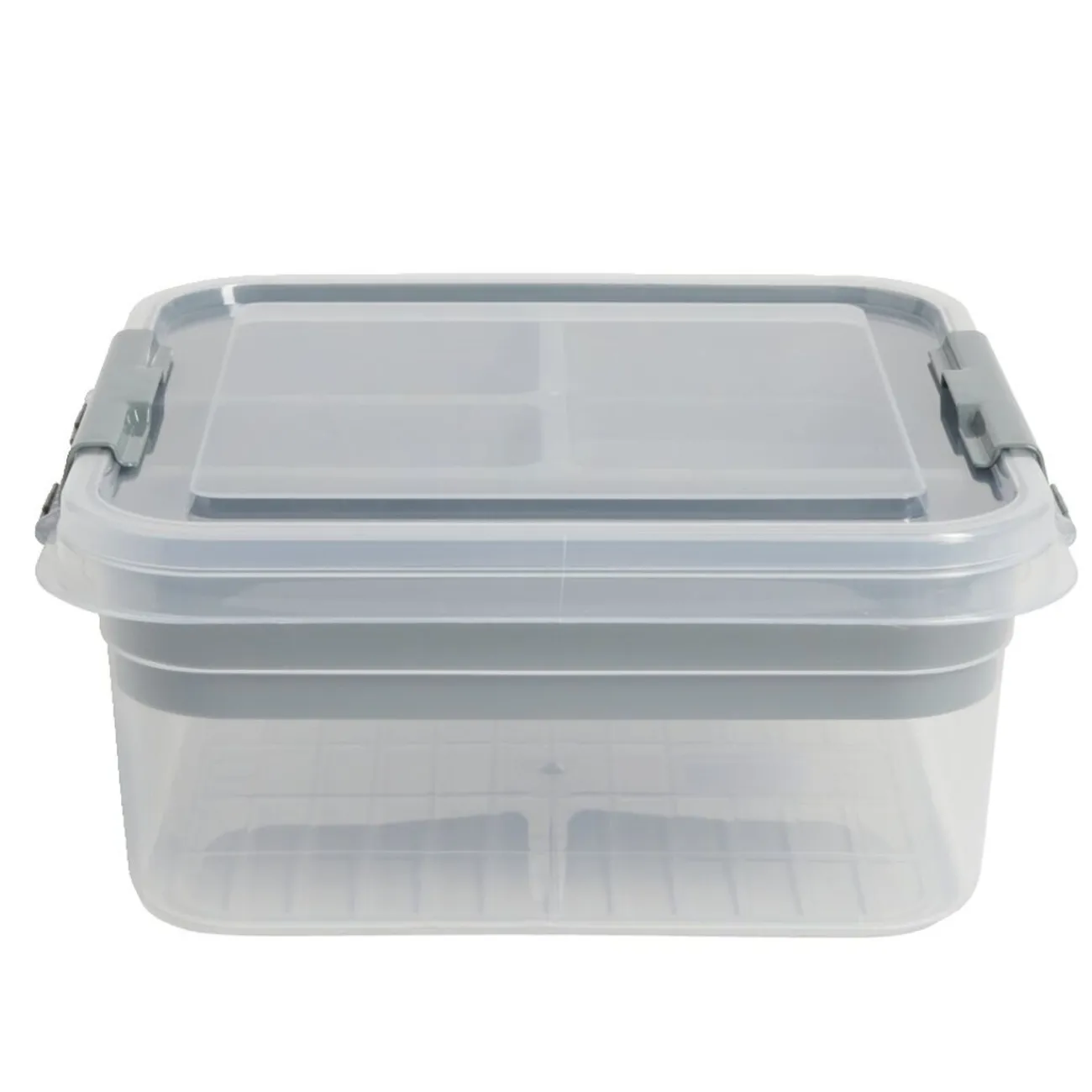 Gifi Rangement|Boîte à compartiments 2 niveaux de rangement 26x25xH11cm