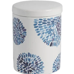 Gifi Nettoyage Et Entretien|Boîte à coton blanc design cyclade bleu