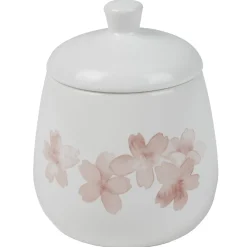 Gifi Nettoyage Et Entretien|Boîte à coton blanche design fleur cerisier rose