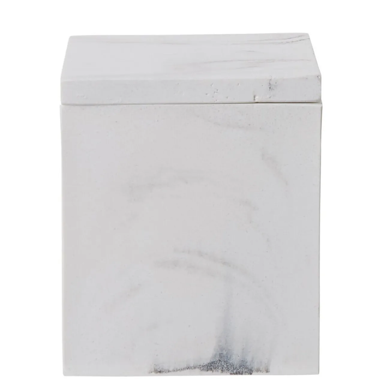 Gifi Aménagement Salle De Bain^Boîte à coton résine effet marbre