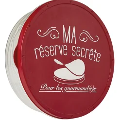 Gifi Boîte à crêpes ronde avec couvercle design rouge