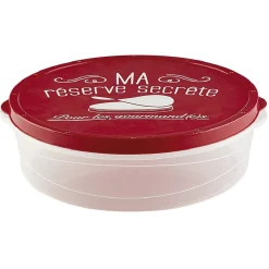 Gifi Boîte à crêpes ronde avec couvercle design rouge