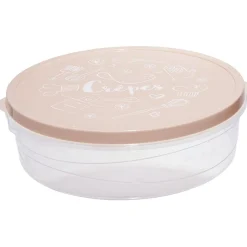 Gifi Boîte à crêpes ronde avec couvercle imprimé motif cuisine Ø28xH9 cm