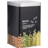 Gifi Boîte à légumes secs en métal noir design beans - 10,7x10,7xH.17,5cm