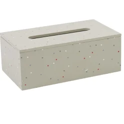 Gifi Rangement|Boîte à mouchoirs taupe à pois