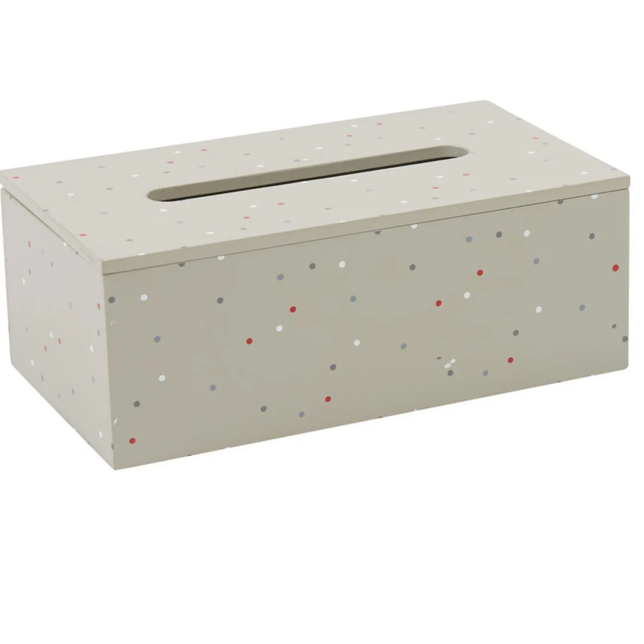 Gifi Rangement|Boîte à mouchoirs taupe à pois